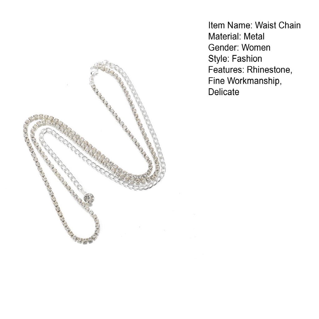 Dây Xích Đeo Bụng Trọng Lượng Nhẹ Đính Đá Thời Trang Đi Biển Mùa Hè