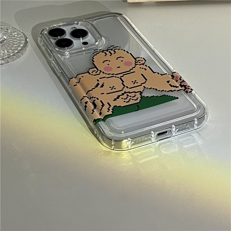 Ốp Điện Thoại TPU Dẻo Trong Suốt Họa Tiết Dễ Thương Cho IPhone 11 12 13 14 Pro Max 7 8 Plus X XS XR 6 6S SE 2020