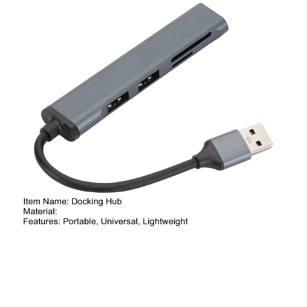 Trạm Sạc Nhanh 5 Trong 1 Bằng Kim Loại Có Đầu Đọc Thẻ Tiện Dụng Cho Gia Đình