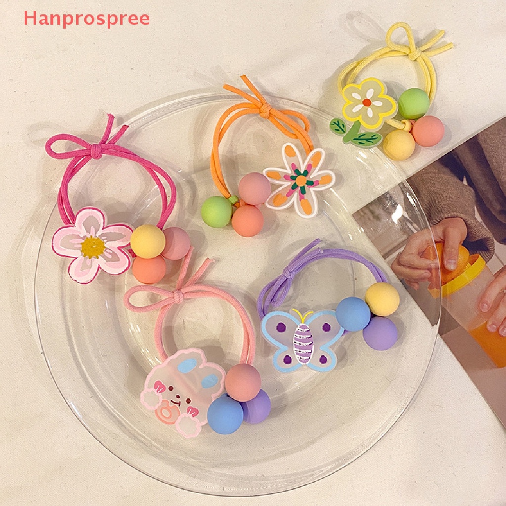 Dây Buộc Tóc Co Giãn Tốt In Họa Tiết Hoạt Hình Graffiti Phong Cách Nhật Bản Xinh Xắn Cho Bé Gái