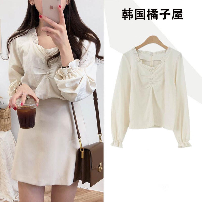 (ORDER) Áo sơ mi tay bồng vintage