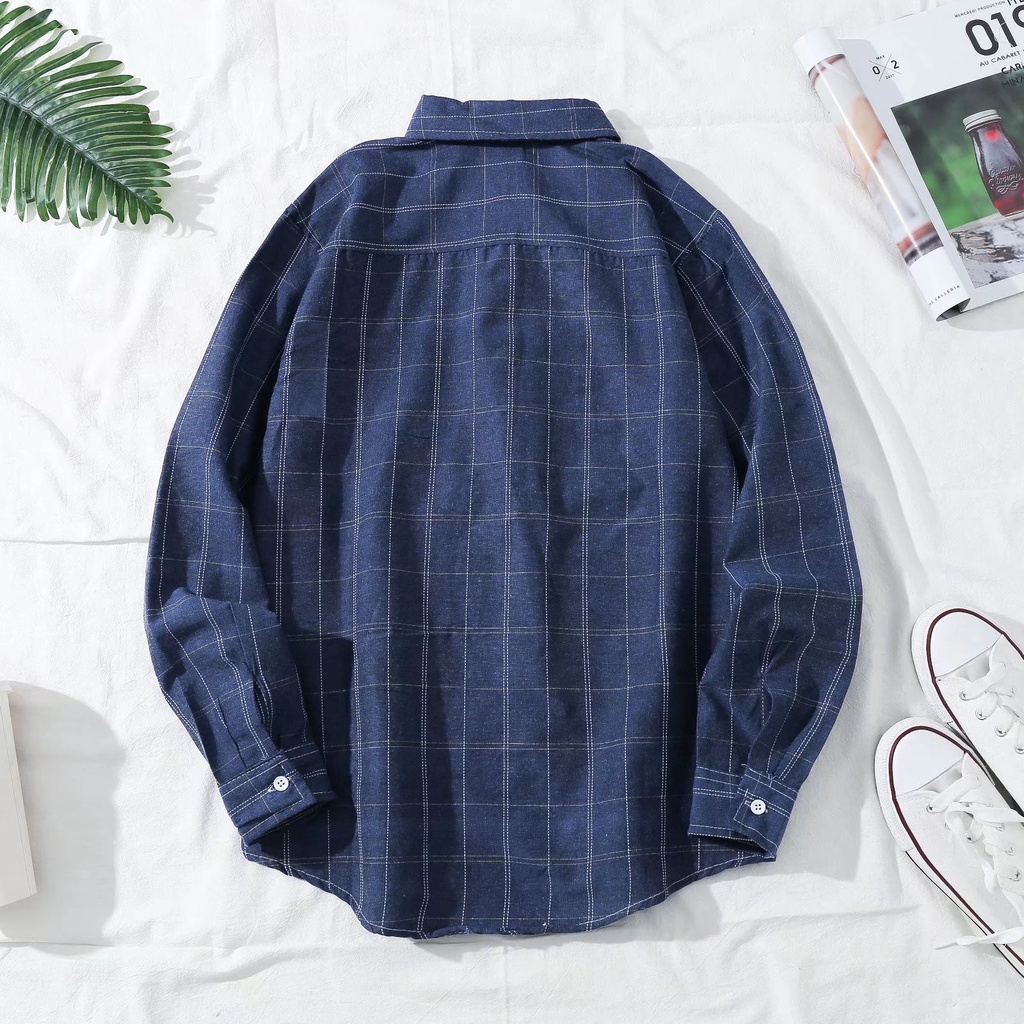 Áo Sơ Mi Nam Tay Dài Dáng Rộng In Họa Tiết Phong Cách hip hop Hàn Quốc Cỡ M-3XL