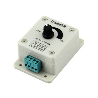DC 12V 8A LED Light Protect Strip Dimmer Adjustable Brightness Controller