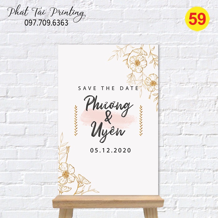 MS 59 - Bảng Welcome trang trí đám cưới