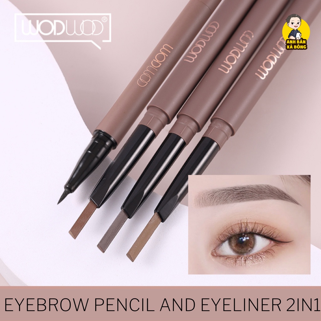Bút Kẻ Mắt Hai Đầu WODWOD Double Headed Eyebrow Eyeliner Pencil W941