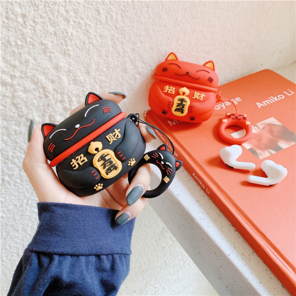 Vỏ bảo vệ hộp sạc tai nghe LENOVO sunflower chống sốc kiểu dây rút phong cách Nhật thích hợp cho airpods pro