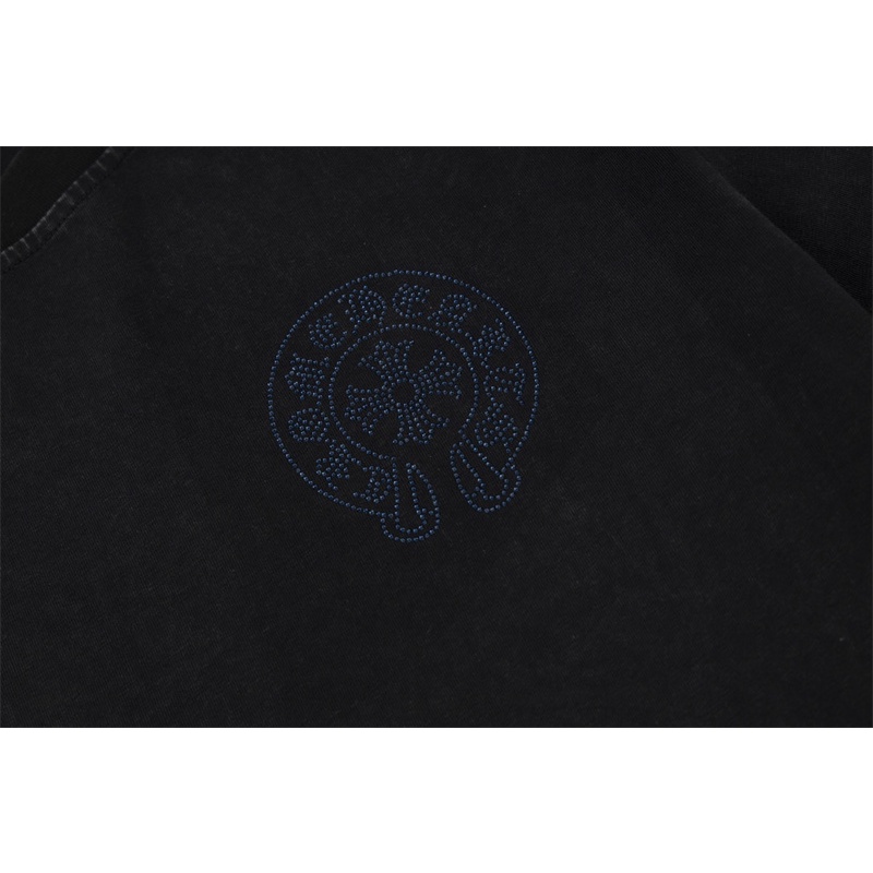 Chrome - - - Áo Thun Tay Ngắn Cổ Thuyền Đính Đá Cổ Điển Màu Sắc hot drill to do oldKem Dưỡng Da Ghjdsnn Chất Lượng Cao