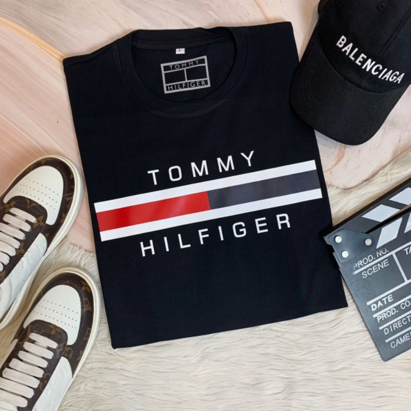 Tomm Bộ Áo Thun cotton In logo Chữ Cái Đơn Giản + Thẻ Treo Cho Nam & Nữ