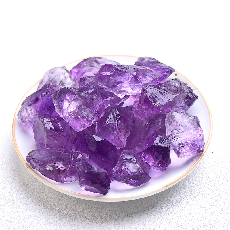 50g Mẫu khoáng vật thạch anh pha lê tự nhiên đá thô thạch anh tím hình dạng không đều đá trang trí nhà Bể Cá Pha Lê chữa lành Reiki