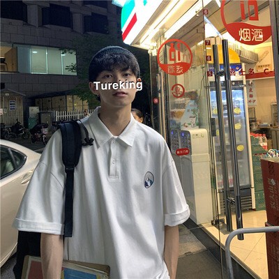 Áo polo nam nữ in họa tiết, áo polo form rộng oversize unisex phong cách trẻ trung