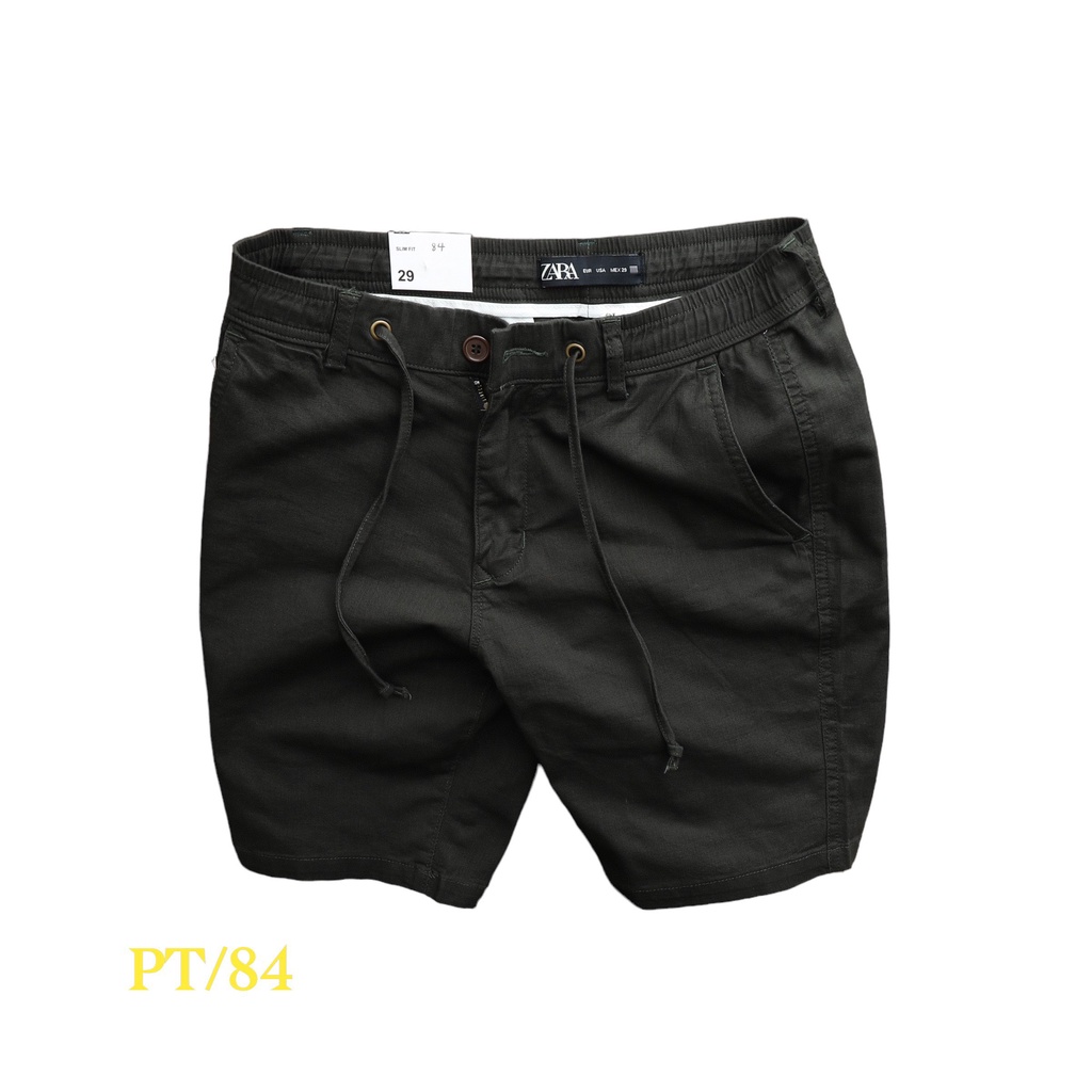 Quần short kaki ZARA lưng thun dây rút cao cấp S29