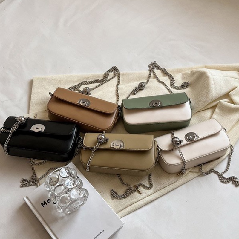 Túi Đeo Chéo Màu Sắc retro Đơn Giản Cho Nữ