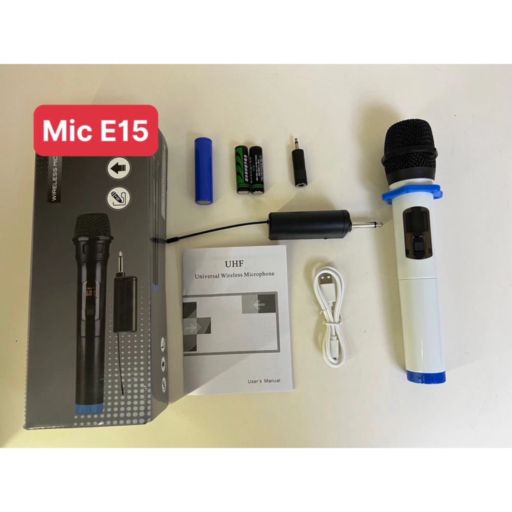 Micro đa năng dùng cho loa kéo E15, Mic hút âm tốt, chống hú