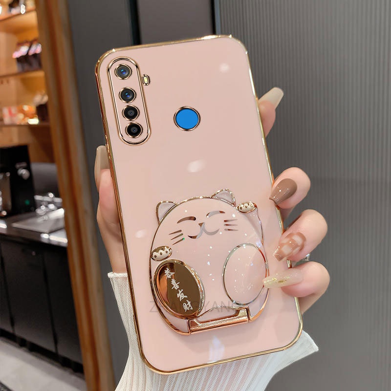 Ốp lưng Realme 5 5i 5s 5 pro 6i ốp điện thoại TPU Silicon Mềm Họa Tiết Mèo 3D Có Giá Đỡ Cho Realme 5 5i 5s 5 pro 6i