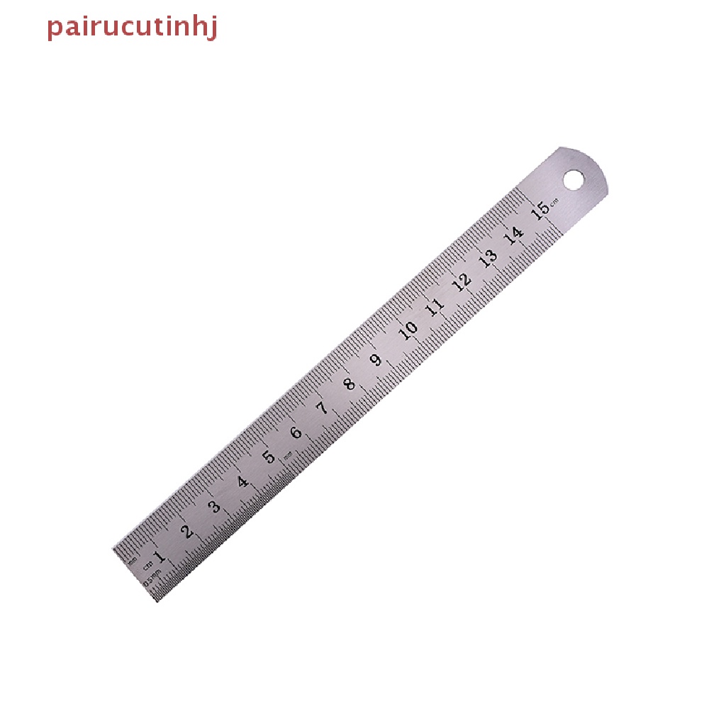 1 Cặp Thước Đo Bằng Kim Loại Hai Mặt 15cm Độ Chính Xác Cao