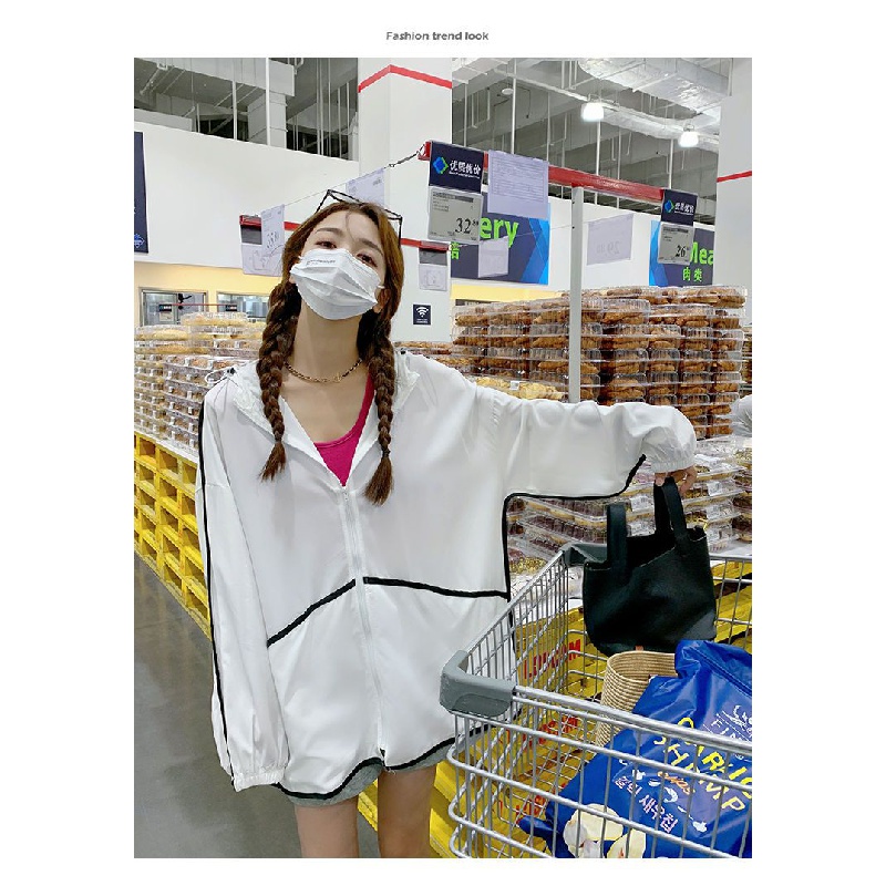 Áo Khoác Cardigan Mỏng Có Mũ Trùm Chống Tia Cực Tím Phong Cách Mới 2022 Cho Nữ