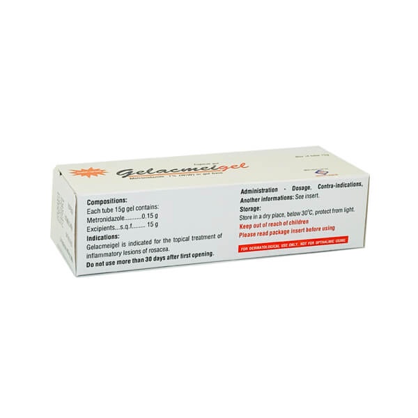 GELACMEIGEL 1% - DÙNG CHO MỤN MŨ, NHIỄM KHUẨN NGOÀI DA