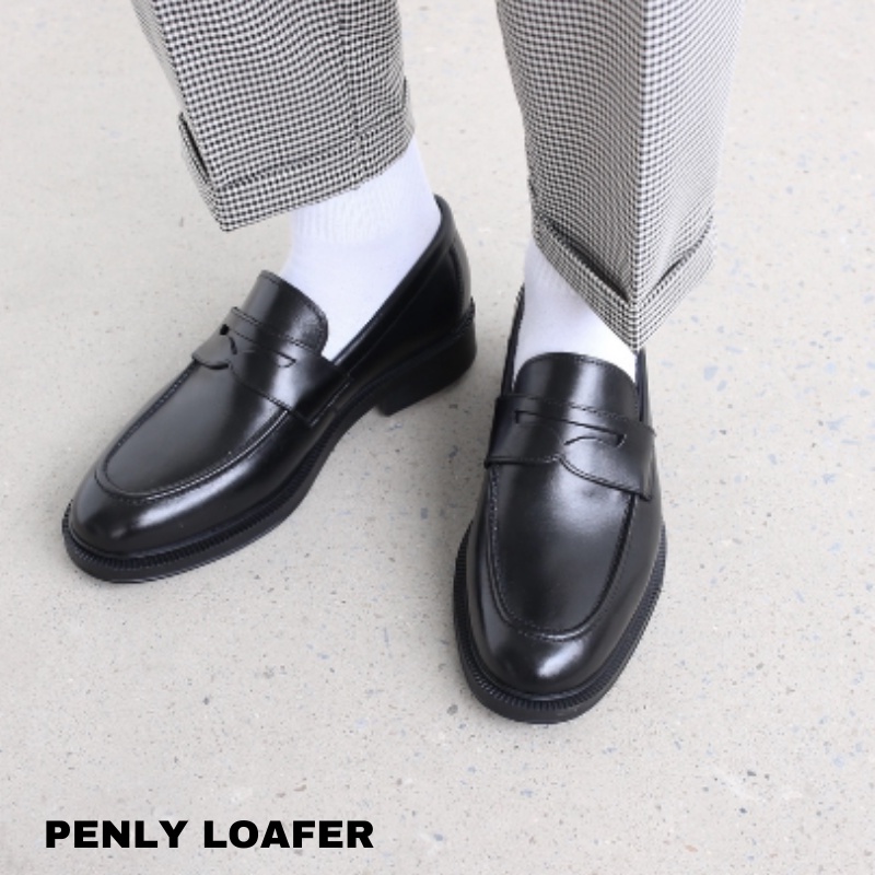 Giày Lười DECEMBER Penny Loafer Black BB02 tặng thêm lót giày