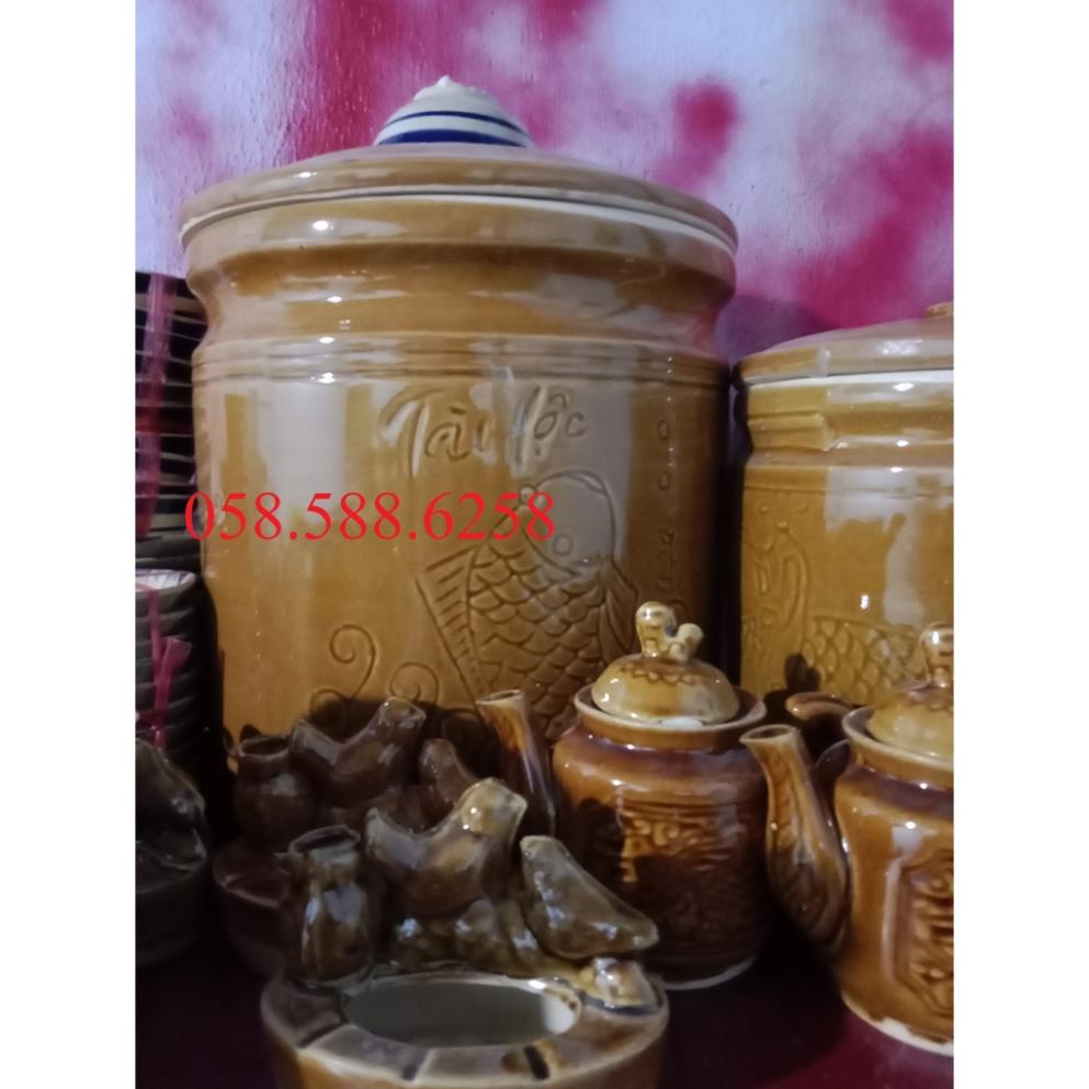 Combo lu gạo gia đình, lu gạo Bát Tràng, lu gao phong thủy