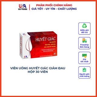 Huyết giác giúp tan bầm tím, tiêu sưng, giảm đau, mau lành vết thương - Hộp 30 viên
