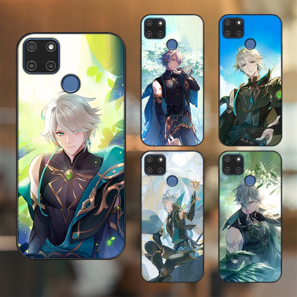 Ốp lưng Realme C12, C21Y viền đen in hình Alhaitham Genshin Impact