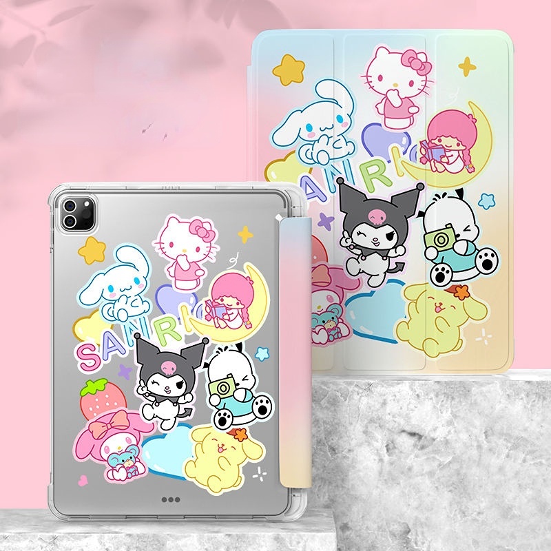 Sanrio Ốp Máy Tính Bảng pc Có Ngăn Đựng Bút Cho ipad gen8 gen9 gen10 air5 air4 air1 / 2 Mini 4 5 ipad pro 2021