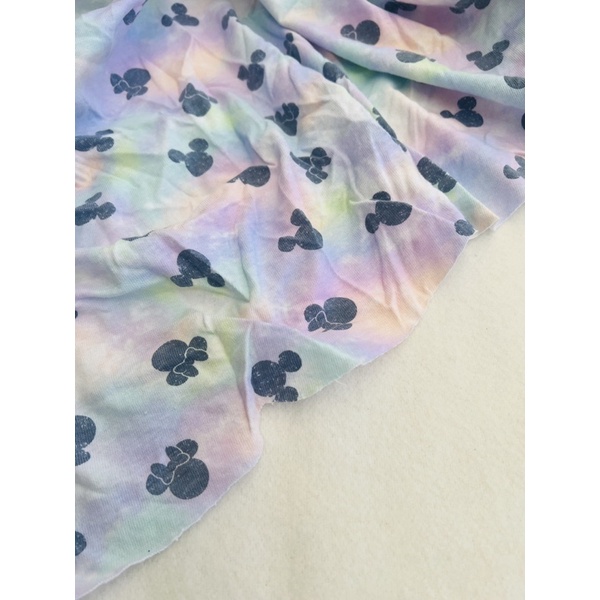Vải thun cotton 2c Hàn loang hình mickey