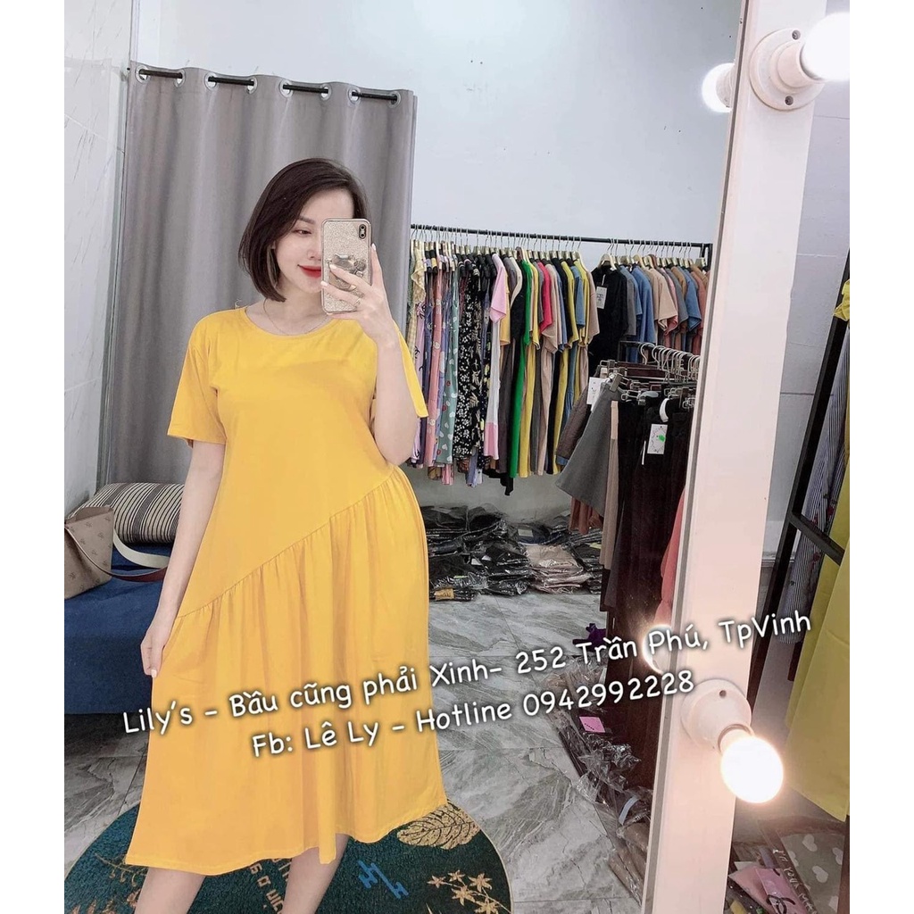 Váy Bầu cototon tay lỡ, vạt chéo, xuông from rộng siêu đẹp☘️Hàng cao cấp☘️ảnh thật trải sàn ☘️dễ mặc được mọi hoàn cảnh