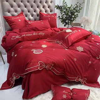 BỘ CHĂN GA GỐI CƯỚI LỤA THÊU TIM NƠ phối viêng Bèo siêu đẹp BST MẪU CƯỚI 2021-> được chọn mẫu