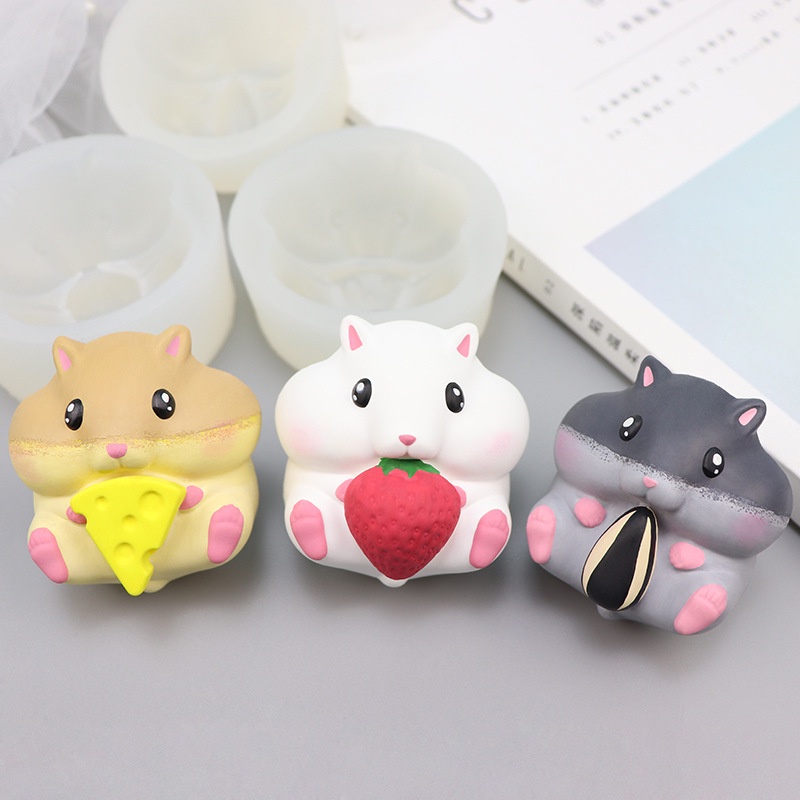 Khuôn Silicone Làm Bánh Hình Chuột Hamster Đáng Yêu