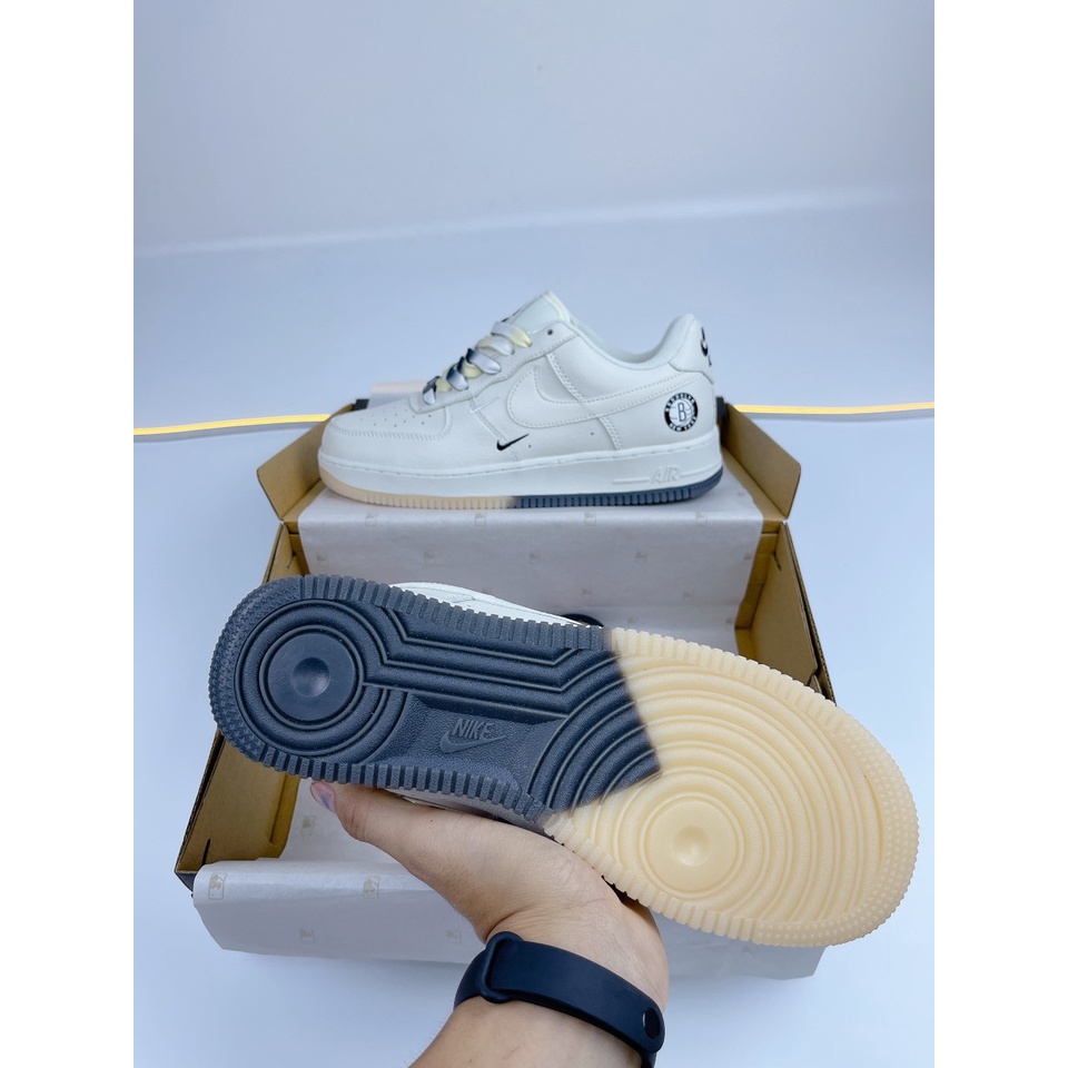 Giày_Nike Air Force 1 Low " Brooklyn " Sail Black , Giày AF1 âm dương chuẩn 1:1 Full Box&Bill