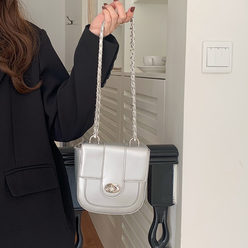 Mischa Túi Đeo Chéo Vai Bằng Da PU Màu Trơn Thời Trang Dành Cho Nữ