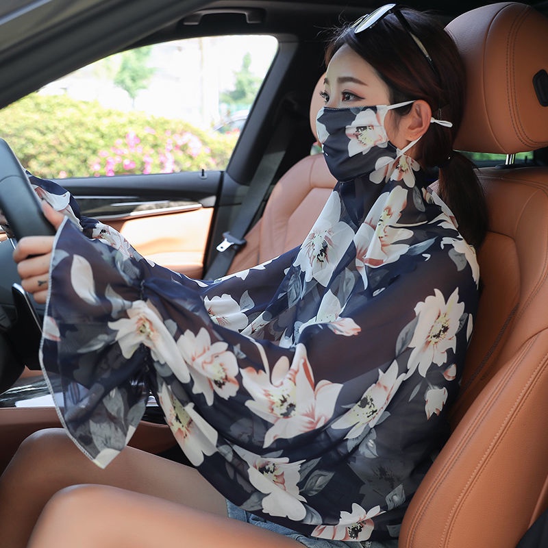 Khăn Choàng Giả Lụa Băng Chống Nắng Chống Tia Cực Tím Phong Cách Hàn Quốc Mùa Hè Cho Nữ