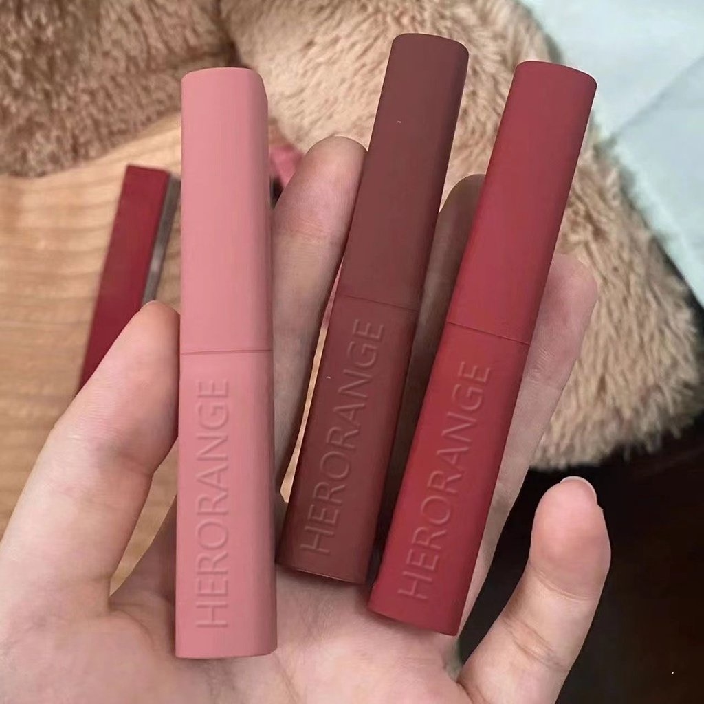 Son Môi HERORANGE Chất Nhung Lì Tự Nhiên Chống Thấm Nước Phiên Bản Giới Hạn Thiết Kế Vỏ Hình Thỏ Dễ Thương