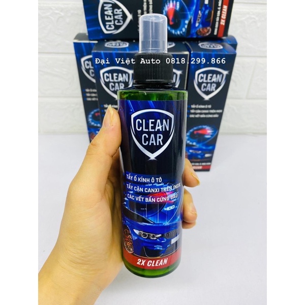 Chai xịt Tẩy ố kính CLEAN CAR tẩy Cặn Canxi, làm sạch bề mặt kính nhanh chóng |Đại Việt Auto