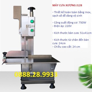 Máy cưa xương lớn dùng để cưa xương heo, giò heo, móng heo, cưa xương lợn, thịt cá đông lạnh thiết kế Inox