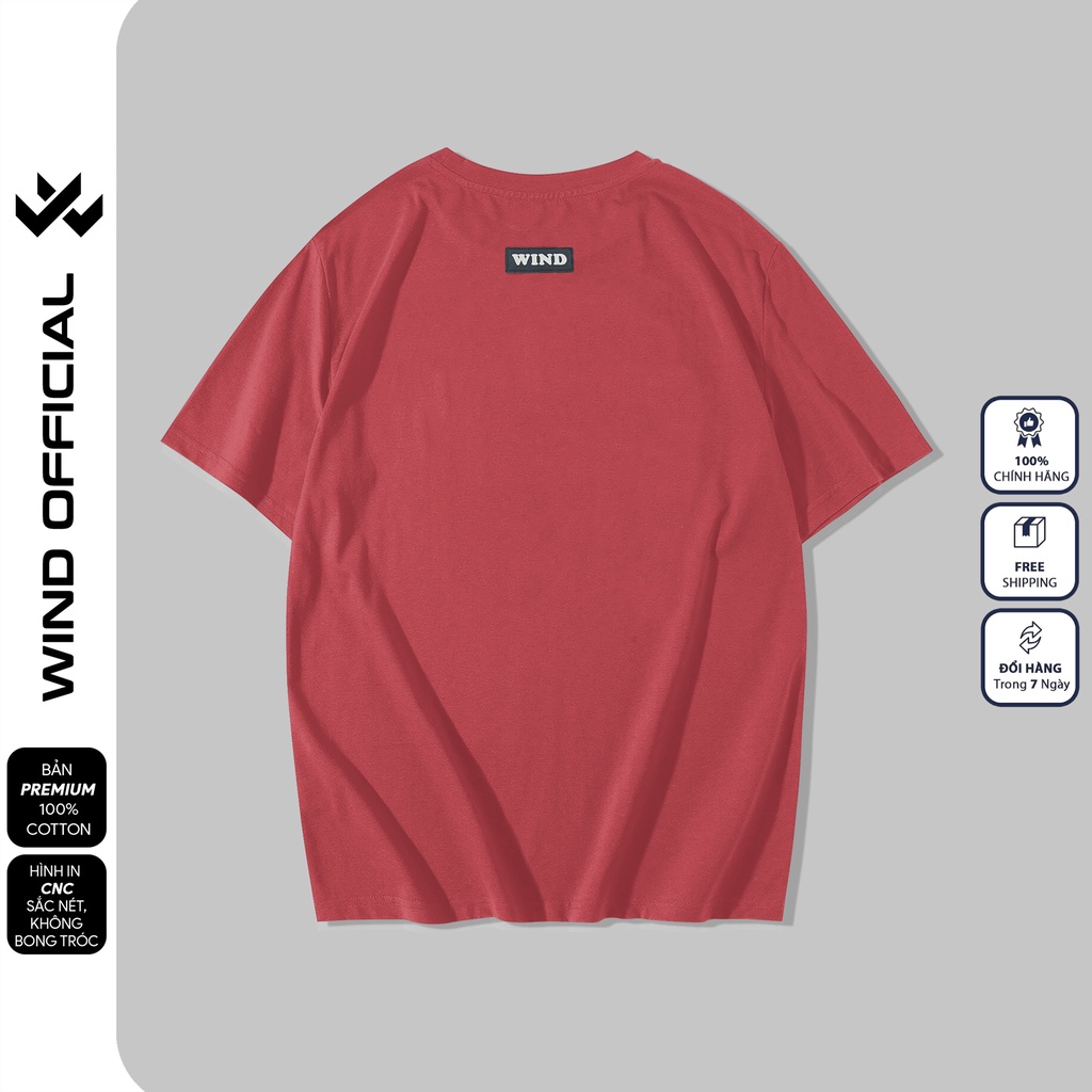 Áo phông tay lỡ cotton 100% WIND bản Premium unisex form rộng Trơn nam nữ oversize