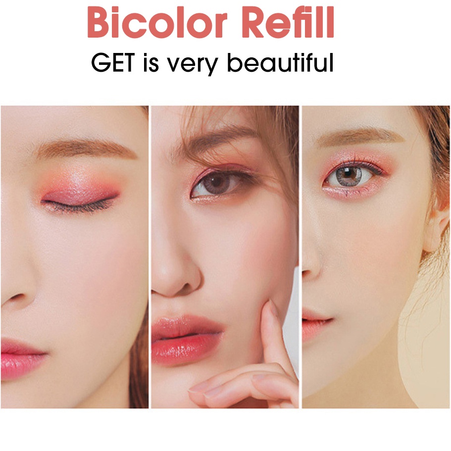 Phấn Mắt Dạng Thỏi Lameila 2 Trong 1 Hai Màu Gradient Chống Nước Cho Nữ