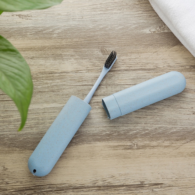 Hộp Đựng Bàn Chải Đánh Răng Du Lịch Bằng Rơm Lúa Mì Chống Bụi CR1