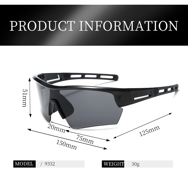 Kính Chống Gió Oversize Nhiều Màu Sắc Thể Thao Cho Nam