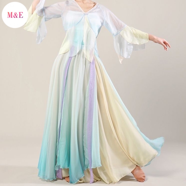 Bộ Trang Phục Biểu Diễn Múa Chuyên Nghiệp Màu Sắc Gradient Dành Cho Nữ