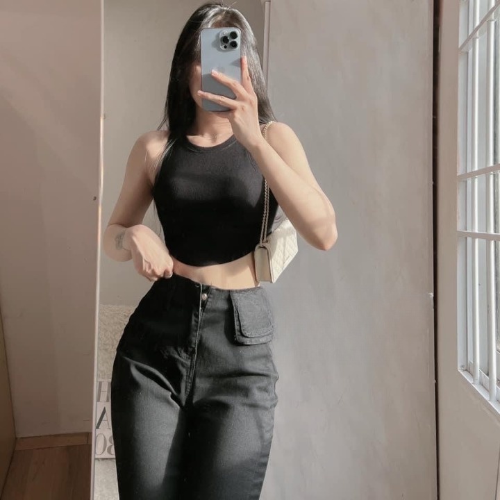 Áo croptop baby tee body áo thun nữ dáng ôm Basic năng động hai màu đen trắng