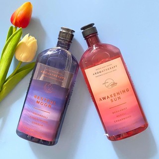 Gel tắm BBW Aromatherapy - Awakening sun, tea tree + peppermint, Eucalyptus + lavender & Restful moon