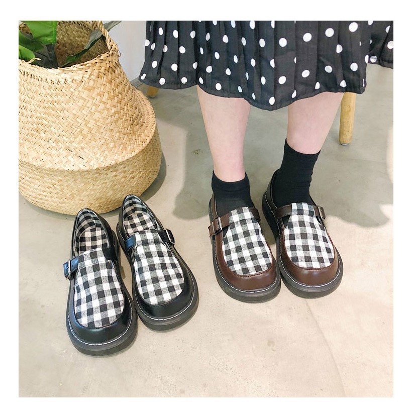 ORDER (có ảnh thật) giày ulzzang dây kéo retro phong cách Harajuku Nhật Bản