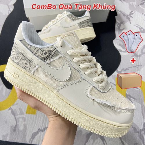 Giày sneaker Air Force 1 dây thừng, giày AF1 Custom Travis BigBag bản cao cấp full phụ kiện