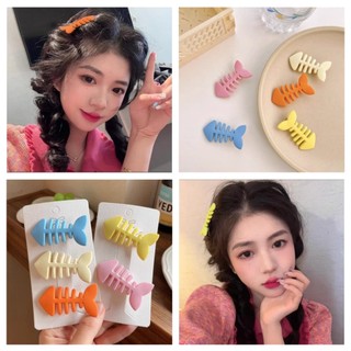 Kẹp tóc mái hình xương cá phong cách Hàn Quốc