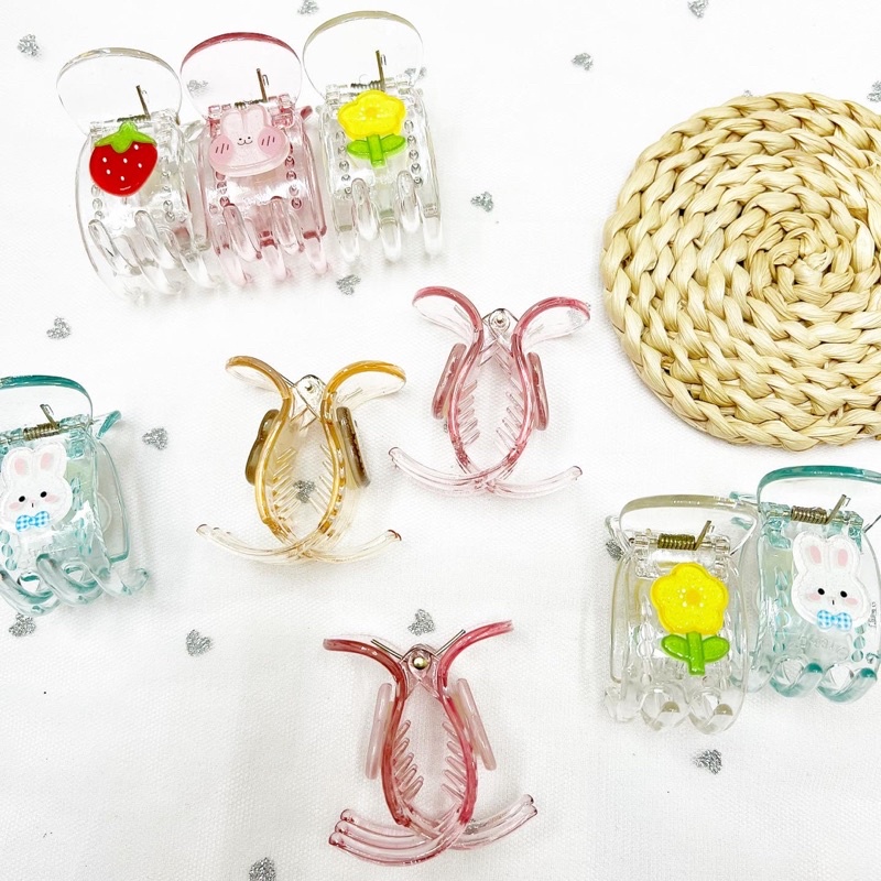 Kẹp tóc càng cua 5 răng hình con vật đáng yêu