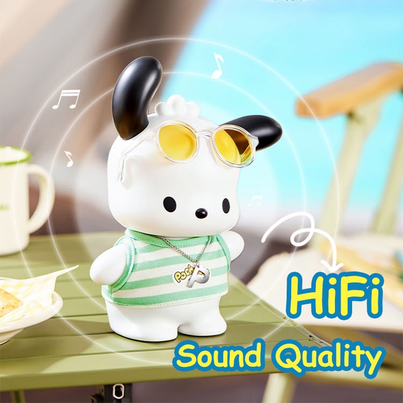 SANRIO  Loa Thông Minh Kết Nối Bluetooth 5.3 PQG001 Pochacco Kèm Remote Điều Khiển