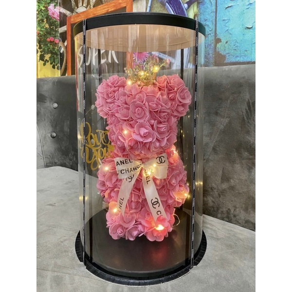 Phôi gấu Bearbrick size 32cm.Gấu Bearbrick dùng gắn hoa.