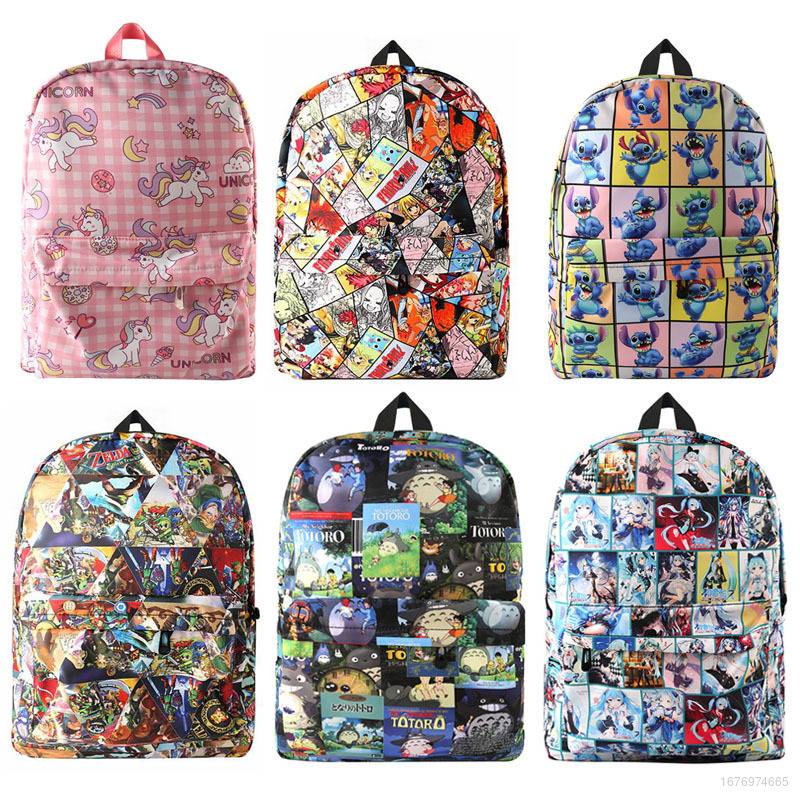 Ba Lô Cỡ Lớn Thoáng Khí Chống Thấm Nước In Hình Stitch Thời Trang Cho Nam Và Nữ